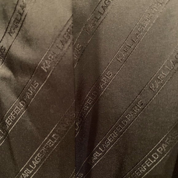 Karl Lagerfeld Paris Stand Collar Wool Blend Coat Size  XL - Picture 7 of 9